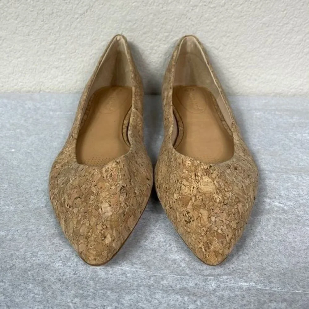 New Corso Como Jullia Natural Tan Cork Ballet Flat Balletcore Sz 11